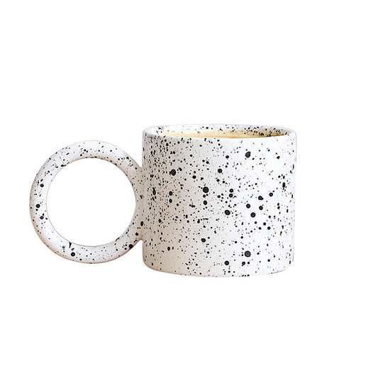 Big eared ceramic cup, internet famous mug, souvenir, high appearance cup