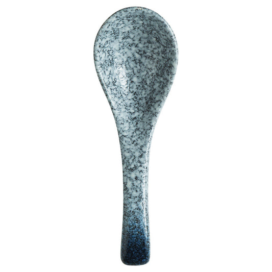 Japanese style soup spoon, ceramic small spoon, retro rice spoon, spoon, dining spoon, home use soup spoon, kitchen soup spoon